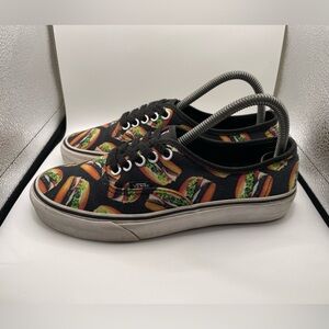 Vans off the wall Burger Pattern Sneakers women’s size 8